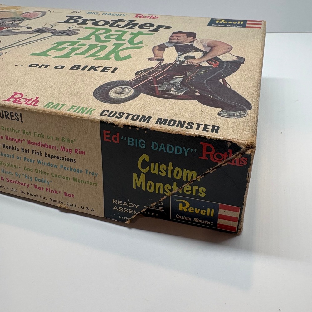 Vintage 1964 Ed Big Daddy Roth Revell Brother Rat Fink Box Manual Only - Picture 10 of 16